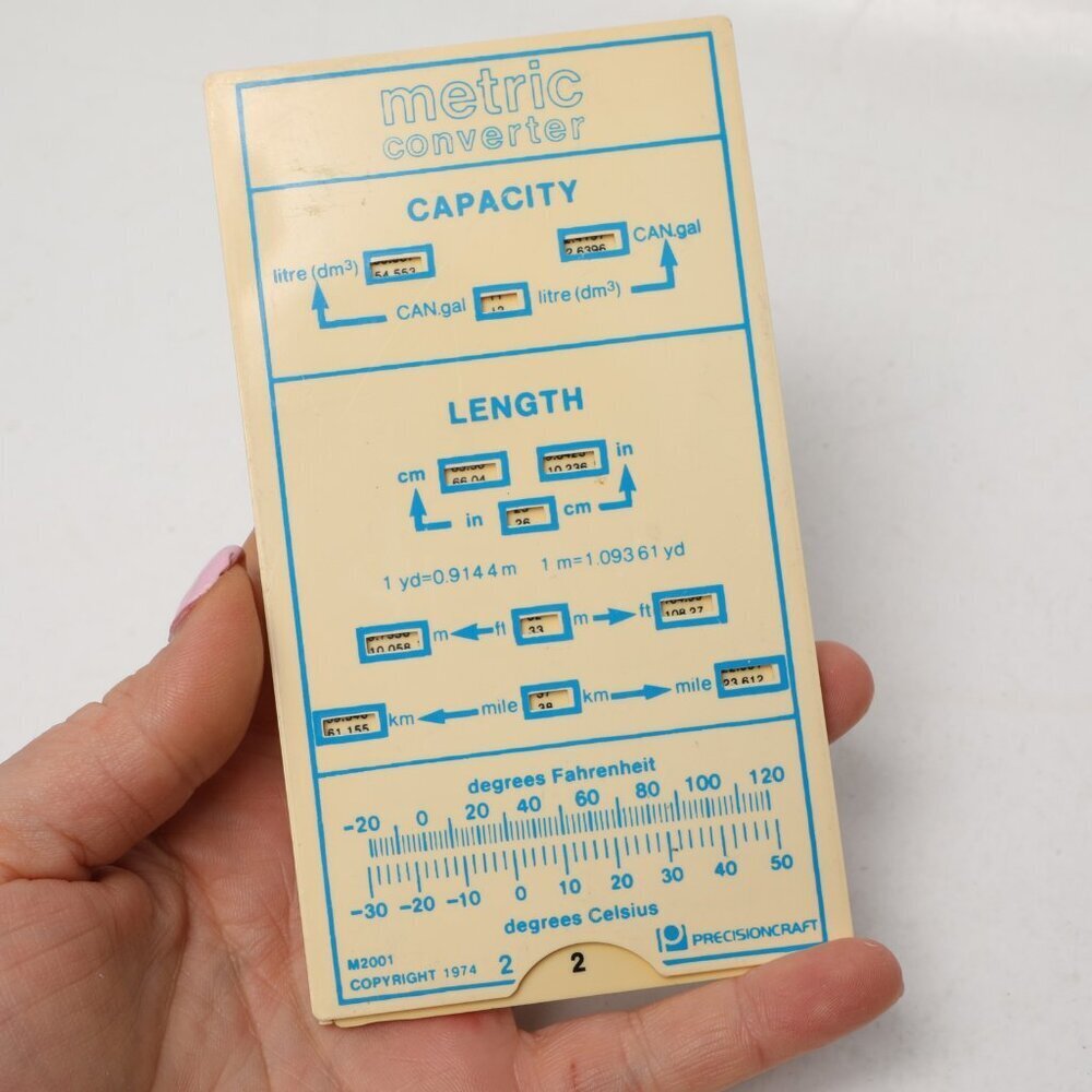 Vintage Canadian National Police Analog Metric Converter Volume Length 1974
